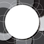 Abstract Blank Geometric Circle With Drop Shadow Background Stock Photo