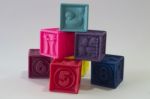 Colorful Cubes Game	 Stock Photo