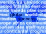 Global Success Words Stock Photo