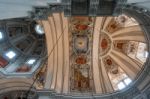 View Of The Ceiling In Salzburg Cathedral Stock Photo