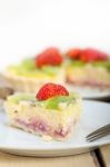 Kiwi And Strawberry Pie Tart Stock Photo