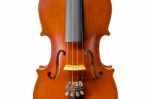 The Violin On White Background For Isolated With Clipping Path Stock Photo