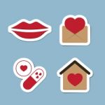 Love Icon Set Stock Photo