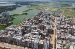 The Helicopter Shot From Dhaka, Bangladesh Stock Photo