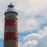 Cape Moreton Lighthouse On The North Part Of Moreton Island Stock Photo