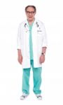 senior Male Doctor with stethoscope Stock Photo