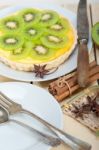 Kiwi  Pie Tart And Spices Stock Photo