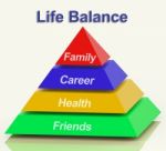 Life Balance Pyramid Stock Photo