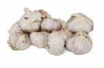 Pile Of Garlic Heads Stock Photo