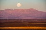 Full-moon, Atacama Desert Of Chile Stock Photo