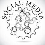 Social Media Components Stock Photo