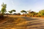 Cuntryside Village In Ethiopia Stock Photo