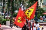 Monte Carlo, Monaco - April 19 ; Street Scene Dominated By Ferra Stock Photo