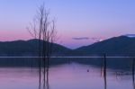 Hinze Dam At Dusk Stock Photo