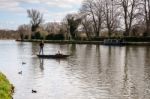 Punting On The River Isis In Oxford Stock Photo