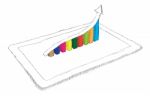 Sketch Tablet Pc With Charts Stock Photo