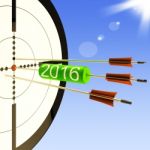 2016 Target Shows Business Plan Forecast Stock Photo