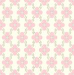 Pink Flower And Spiral Seamless Pattern On Pastel Background Stock Photo