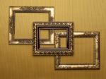 Ornate Gold Picture Frames Stock Photo