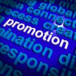 Promotion Word Cloud  Shows Discount Bargain Or Mark Down Stock Photo