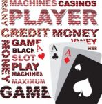 Poker Card With Text Background Stock Photo