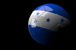 Honduras Flag Soccer Ball Isolated Dark Background Stock Photo