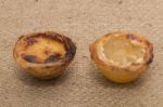 Famous Portuguese Egg Pastry Tart Stock Photo