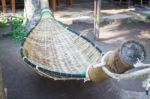 Handmade Bamboo Hammock Craft Weave In The Garden Stock Photo