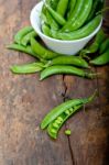 Hearthy Fresh Green Peas Stock Photo