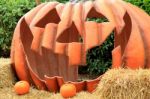 Giant Halloween Pumpkin Stock Photo