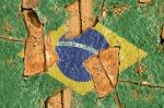 Grunge Flag Of Brazil. Stock Photo