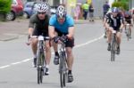 Cyclists Participating In The Velethon Cycling Event In Cardiff Stock Photo