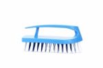 Blue Brush For Cleaning Stock Photo