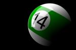 Billiard Ball Isolated On Black Stock Photo