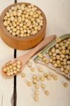 Organic Soya Beans Stock Photo