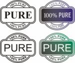 Hundred Percent Pure Stamp Stock Photo