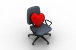 Heart Sign In Chair Stock Photo