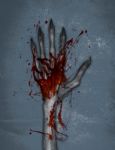 3d Illustration Of Hand Of Evil With Blood Stock Photo