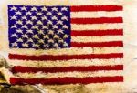 Usa Flag Painted On Old Brown Paper Stock Photo