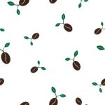 Seamless Pattern With Coffee Bean  Illustration Stock Photo