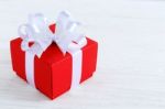 Red Gift Box Stock Photo