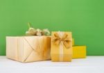 Gift Box Decoration For Seasonal Holidays Concept Background Stock Photo