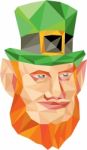 Leprechaun Head Low Polygon Stock Photo