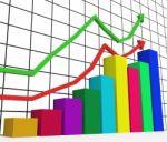 Graph Increasing Indicates Growth Statistics And Increase Stock Photo