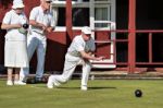 Lawn Bowls Match At Colemans Hatch Stock Photo