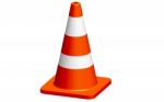 Traffic Cone On The Way Stock Photo