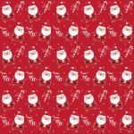 Merry Christmas Pattern With Santa Claus Stock Photo