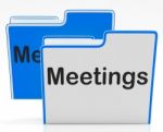 Meetings Files Shows Conference Organization And Folders Stock Photo