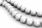 Beautiful Creamy Pearl Necklace Stock Photo