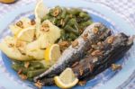 Portuguese Mackerel Fish Meal Stock Photo